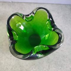 1960s Green Ashtray Vide Poche Designed By Flavio Poli For Seguso