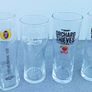 6  Pint glasses  Budweiser, Foster, Carlsberg, Orchard Thieves & Smithwicks Image 3