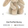 New Jellycat Set Of 3 Flufflet Oat Fawn & Wheat Bunnys Image 7