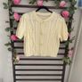 cardigan lemon cable knit statement button detail 12/14 Image 8