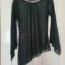 Women's Black & Red Glitter Top - Size Small Image 7