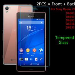 Front + Back Genuine Tempered Glass Screen Protector For Sony Xperia Z3