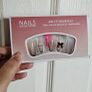Black Bow and Rhinestone Press on Nails Image 2