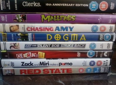 Kevin Smith Dvd Bundle- Clerks, Mallrats, Dogma, Chasing Amy, Jersey Girl