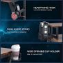 Gaming Desk, Computer Desk with Large Monitor Stand and Open Shelf, PC Laptop Gamer Table Workstation with Cup Holder, Headphone Hook, 2 Speaker Stand for Home Office MULTIPLE COLOURS AVAILABLE (FREE POSTAGE) Image 7