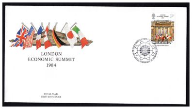 1984 Great Britain London Economic Summit Conference Commemorative Stamp First Day Cover (FDC)