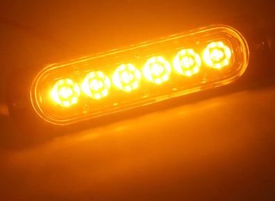 12V 6 Led lights Amber Car Trailer Truck Motorcycle side marker light Turn Light Bar Indicators lamp
