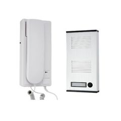 SCS Sentinel 2 Wire Audio Intercom for Building - 1 Wired Intercom Handset and 1 Aluminum Outdoor Street Plate - AudioKit 32068