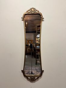Tall Gilt Metal Italian Style Mirror