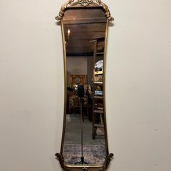 Tall Gilt Metal Italian Style Mirror