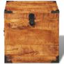 Storage Chest Cubic Rough Mango Wood Image 4