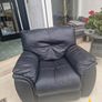 Black Leather 3-Seater Recliner Sofa & 2 Recliner Chairs Image 3