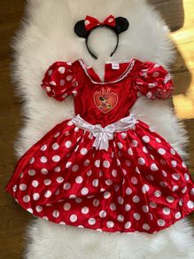 Disney Minnie Mouse Red & White Polka Dot Costume / Halloween Dress