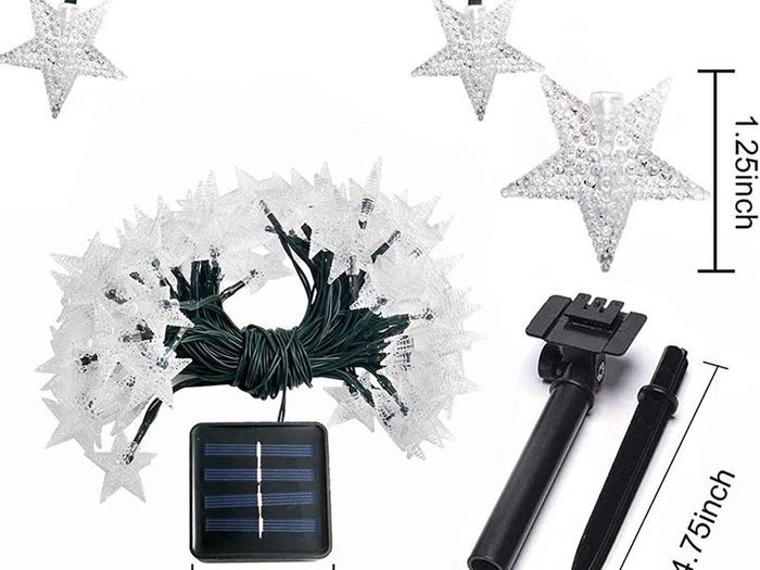 29Ft/9M 60 LED Solar Star String Lights Warm White Solar Powered Fairy Lights Outdoor 8 Modes Waterproof Festival Lighting for Garden Patio Yard (FREE SHIPPING)