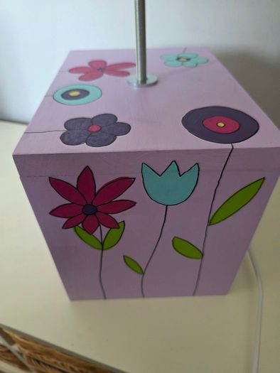 Child's lamp with drawers, hand crafted in Italy.