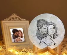 Custom 3D Photo Moon Lamp Personalised LED Night Light