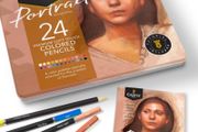 Themed 24 Coloured Pencil Set in Tin Box, perfect colours for Portraits  Featuring, smooth coloured cores, blending &amp; layering - Ideal for Drawing, Sketching and Colouring MULTIPLE COLOURS AVAILABLE, SEE PHOTOS (FREE POSTAGE)