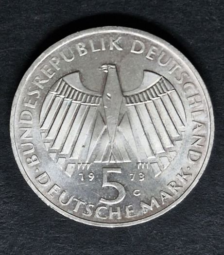 Germany 5  Mark 125th Anniversary - Frankfurt National Assembly Silver coin