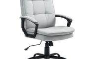 Office Chair, Desk Chair, Rocking Function, Height Adjustable, up to 120 kg, Gray