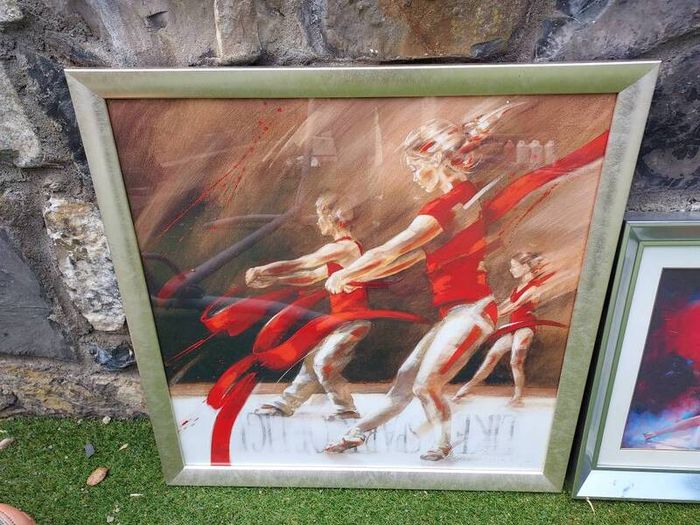 3 print/paintings