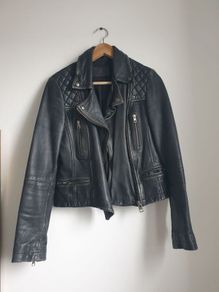 Allsaints Leather Jacket Size Uk 10