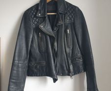 Allsaints Leather Jacket Size Uk 10