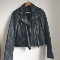 Allsaints Leather Jacket Size Uk 10