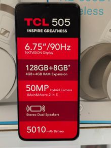 Tcl 505 128gb 6.7" Ocean Blue Dual-sim Factory Unlocked (used) Not Refurbished