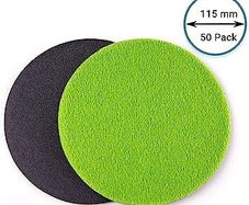 GLASS POLISH 13403 GP-PRO100 Silicon Carbide Sanding Disc with Hook and Loop | P320 Abrasive Disc | 115 mm | Pack of 50