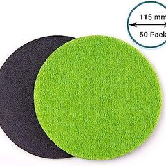 GLASS POLISH 13403 GP-PRO100 Silicon Carbide Sanding Disc with Hook and Loop | P320 Abrasive Disc | 115 mm | Pack of 50