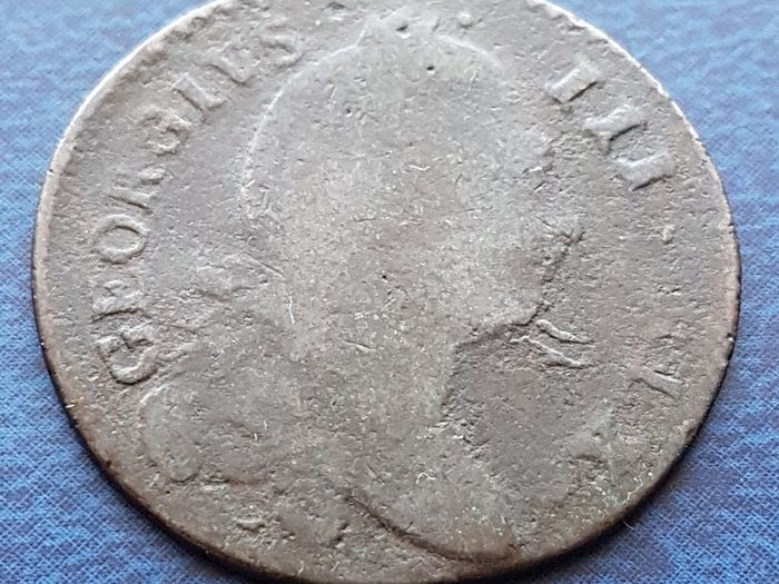 Hibernia  George lll  1781 copper Halfpenny coin