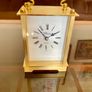 As New Vintage Westclox Quartz Carriage Clock Gold Metal Rectangular Roman Numerals Analogue 1980s Image 3