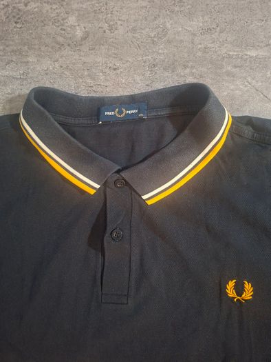 Fred Perry Men's Twin Tipped Polo Shirt XXL Black Yellow White