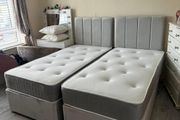 Single bed and mattress