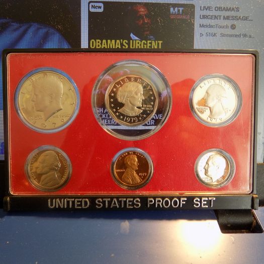 US 1979 Proof Set.Gem BU.Inc first Susan B.Anthony Dollar.