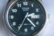 Vintage Pulsar (seiko) Military Field Watch 90s quartz Water 100m Resist