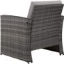 polyrattan seating group for 4 people, 12 pieces, garden furniture set with sofa, armchair and table, including seat and back cushions, for garden, terrace and balcony (grey) Image 5