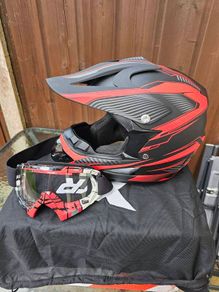 Helmet with goggles