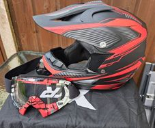 Helmet with goggles