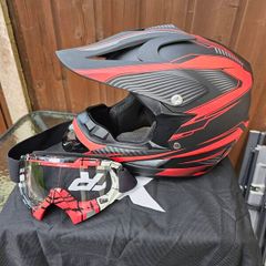 Helmet with goggles