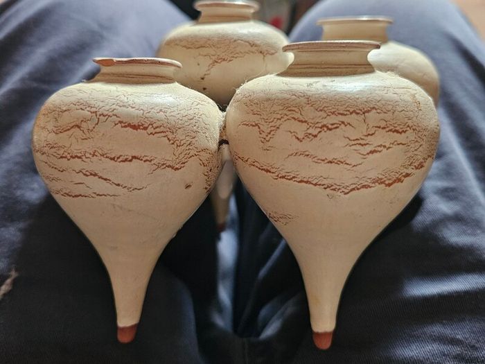 Unusual Pottery Candle Holder