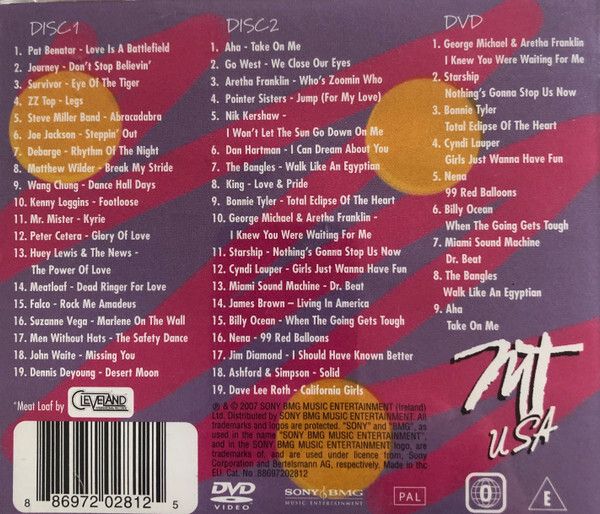 Mt Usa Cd Dvd Set 2 Cds 1 Dvd 80s Eighties
