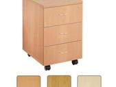 NEW 3 Drawer Mobile Under Desk Pedestal.