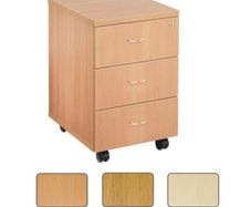 NEW 3 Drawer Mobile Under Desk Pedestal.