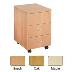NEW 3 Drawer Mobile Under Desk Pedestal.