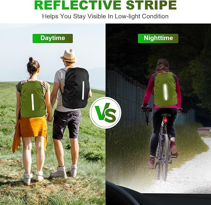 Waterproof Rain Cover for Backpack, Reflective Rucksack Rain Cover for Anti-dust/Anti-Theft/Bicycling/Hiking/Camping/Traveling/Outdoor Activities