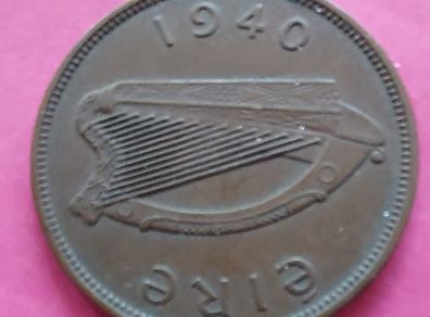 Ireland 1940 one penny  Extremely Fine condition
