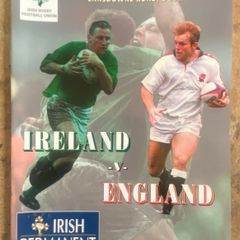 Very Rare 1997 Ireland v England - Five Nations Championship Programme