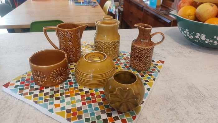 Fabulous Vintage and Iconic Celtic Atlantis Open Sugar Bowl in the Golden Yellow Glaze