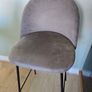 Bar stool / Kitchen high chair - velvet grey/black Brand new Image 2